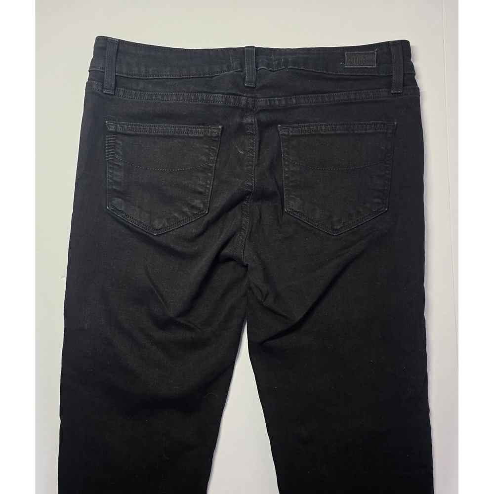 Paige Jeans Womens Size 28 Skyline Skinny Black Distressed Denim Jeans‎ Pants - Picture 4 of 14